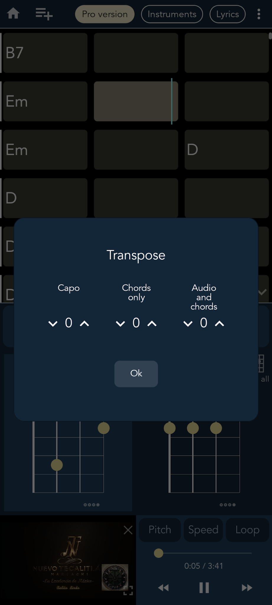 Transposition options